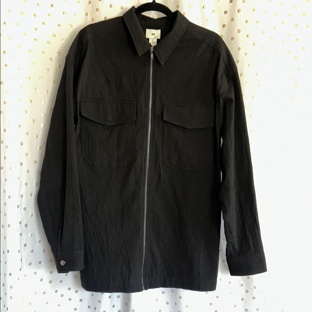 H&M Black Lightweight Shirt Jacket